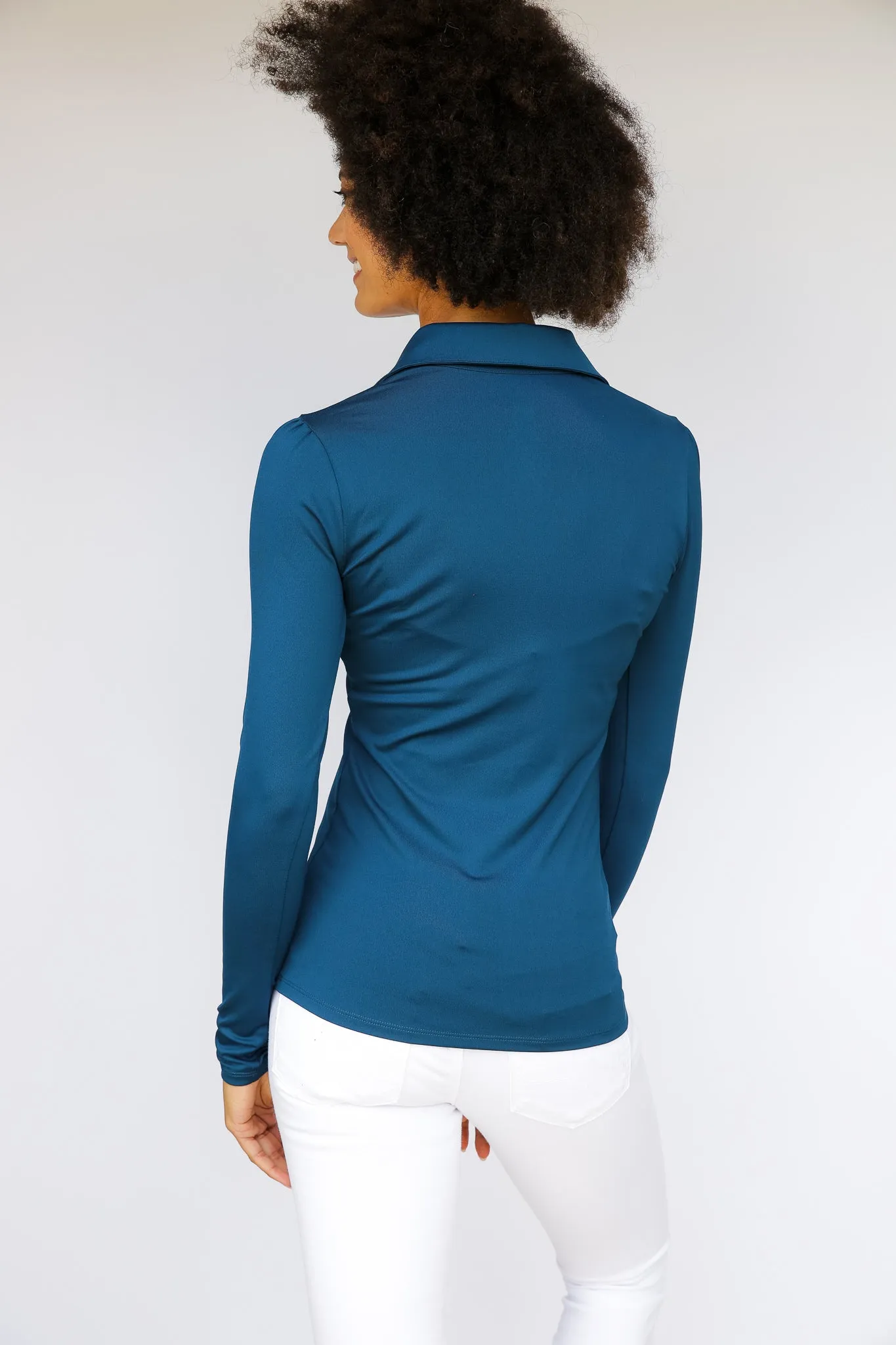 Long Sleeve Gracie Shirt - Moroccan Blue