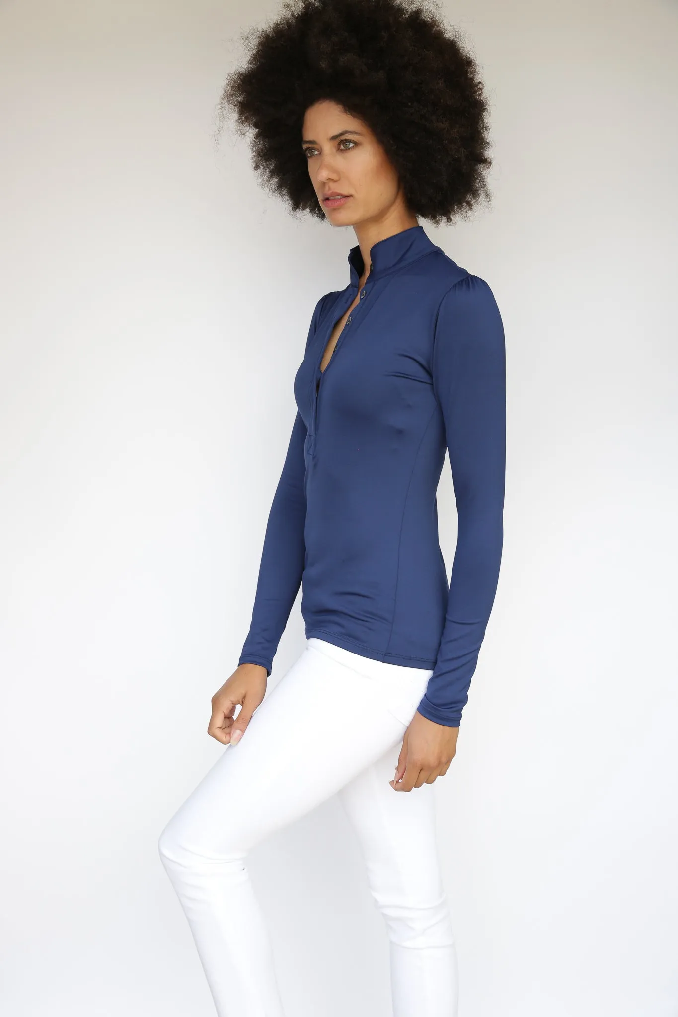 Long Sleeve Jessica Shirt - Navy