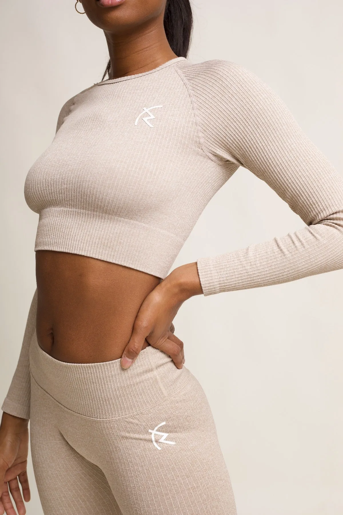 Malaika Ribbed Seamless Long Sleeve Crop Top