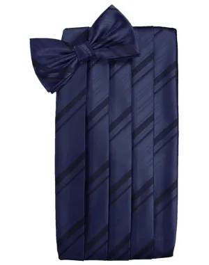 Marine Striped Satin Cummerbund