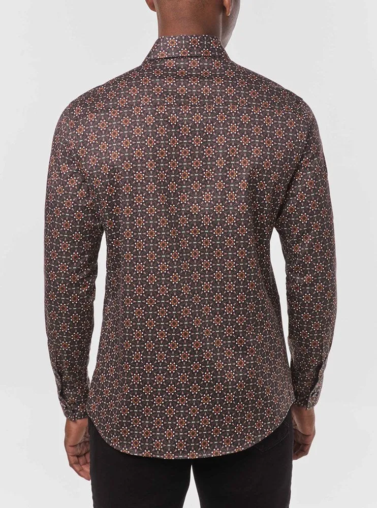 Men's casual long sleeve stretch shirt
