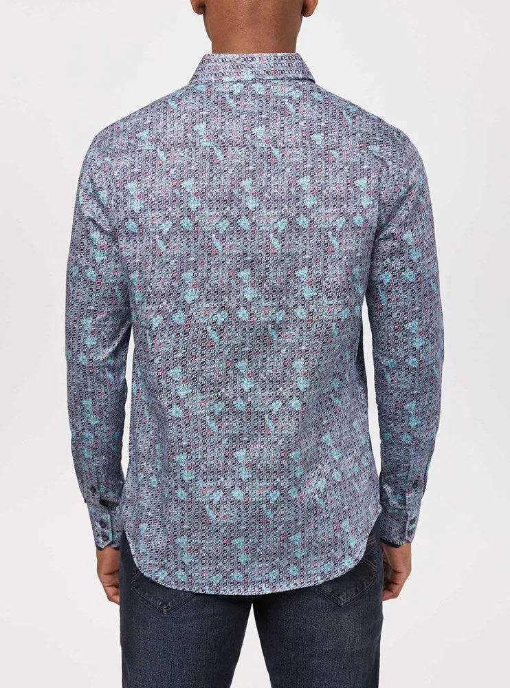 Men's casual long sleeve stretch shirt
