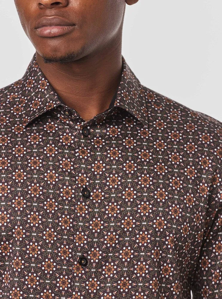 Men's casual long sleeve stretch shirt