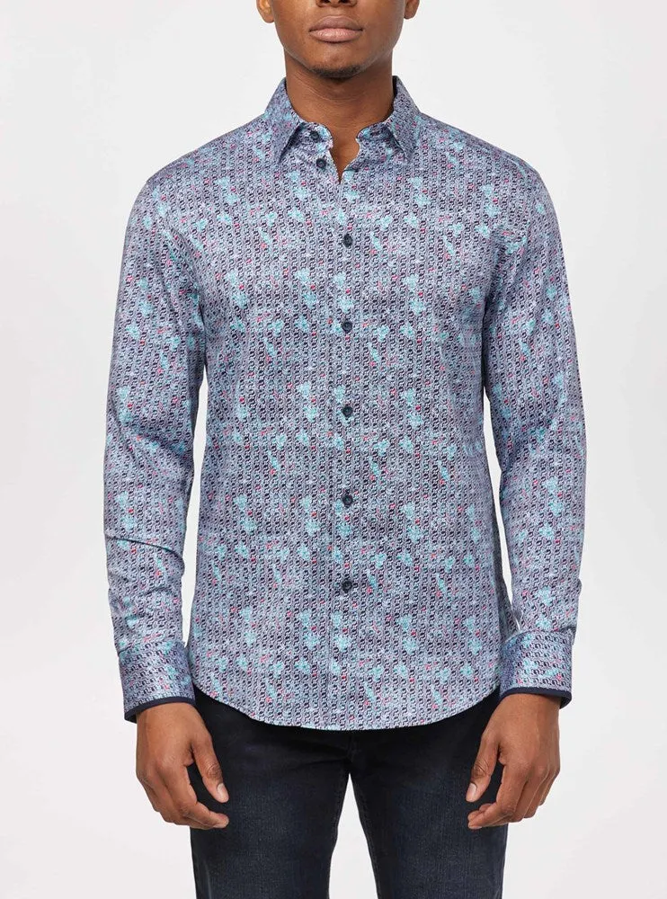 Men's casual long sleeve stretch shirt