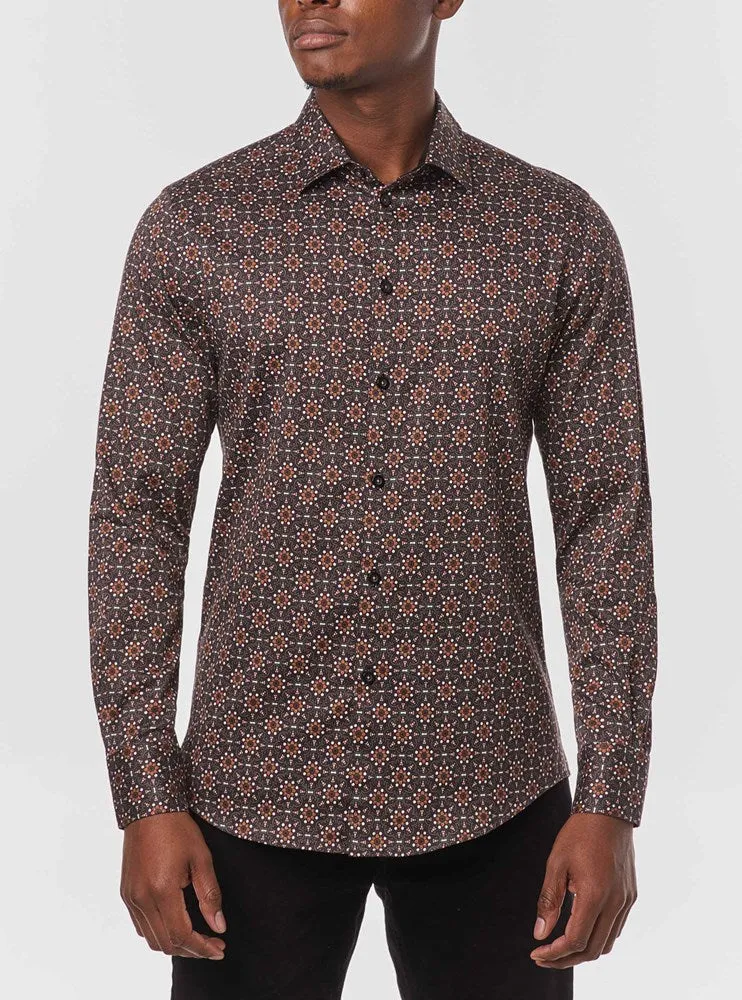 Men's casual long sleeve stretch shirt