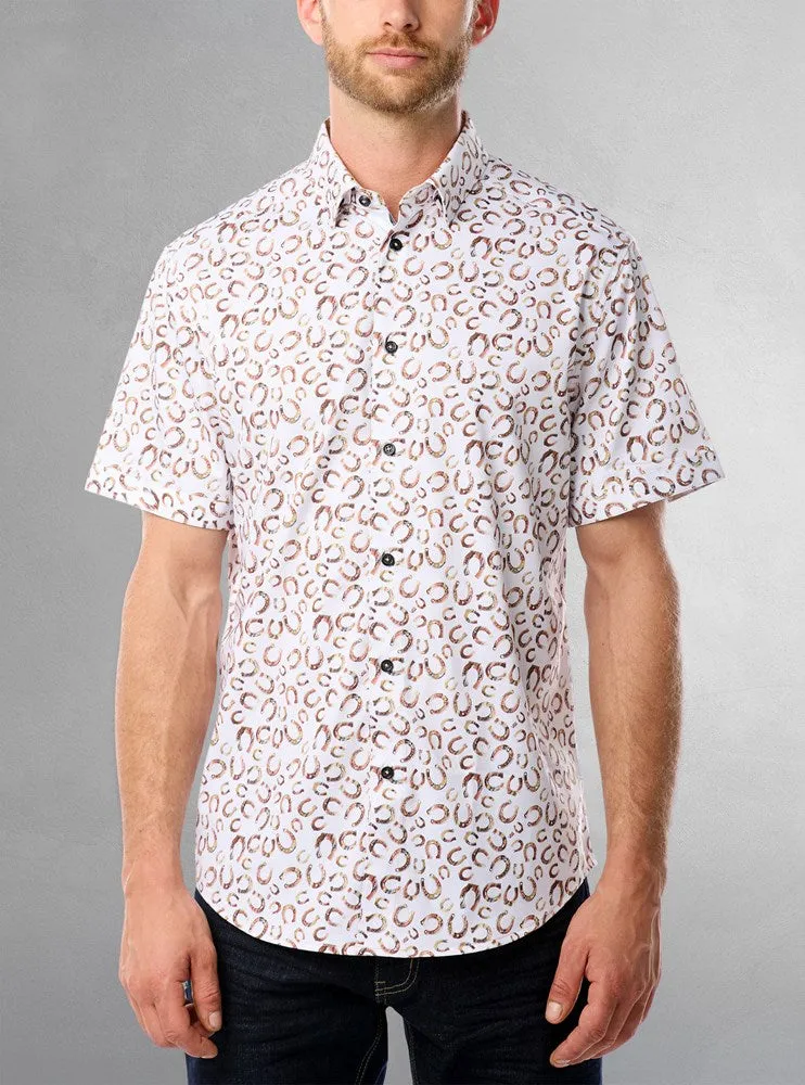 Men's casual short sleeve stretch shirt