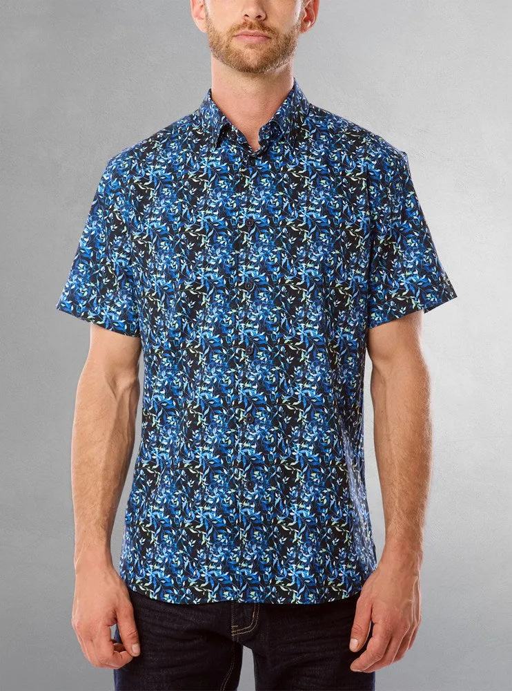 Men's casual short sleeve stretch shirt