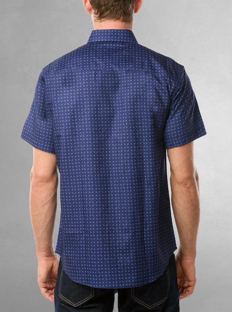 Men's casual short sleeve stretch shirt