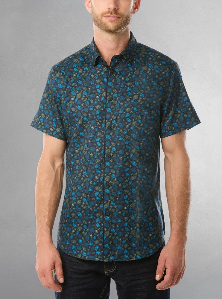 Men's casual short sleeve stretch shirt
