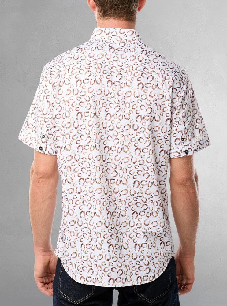 Men's casual short sleeve stretch shirt