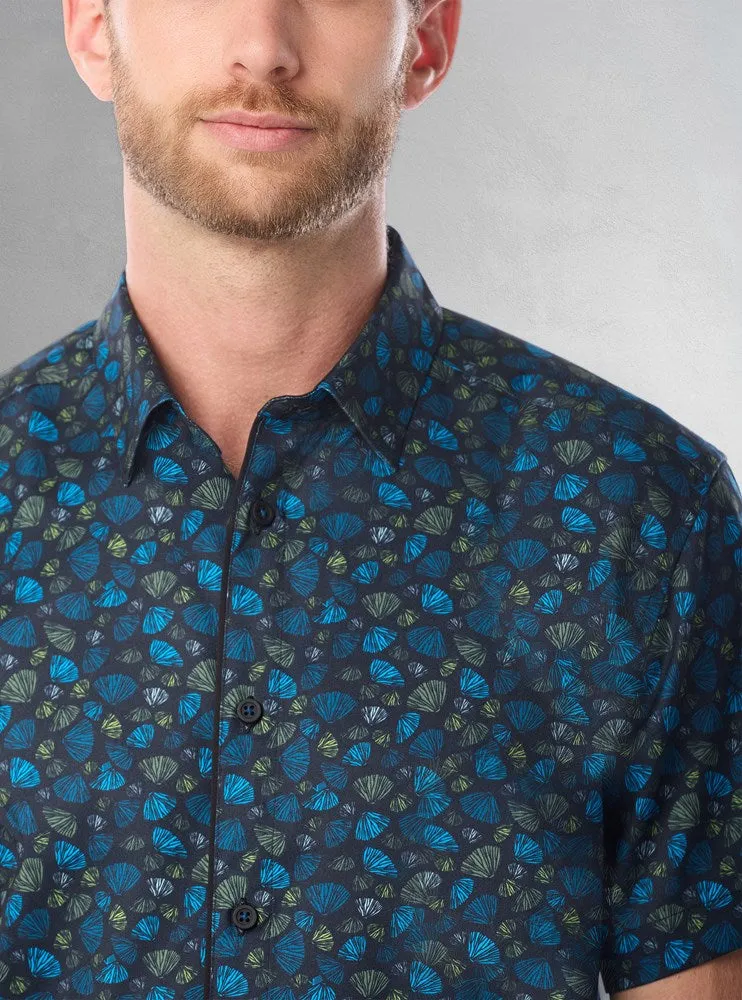 Men's casual short sleeve stretch shirt
