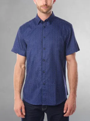 Men's casual short sleeve stretch shirt