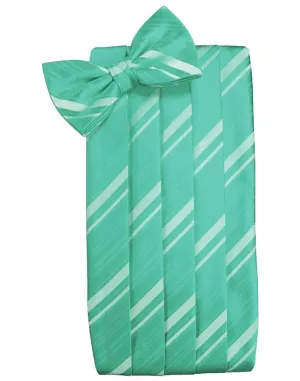 Mermaid Striped Satin Cummerbund
