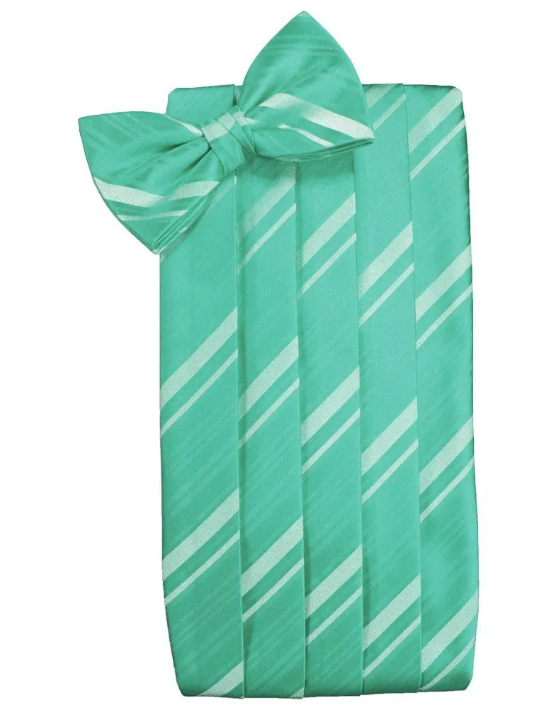 Mermaid Striped Satin Cummerbund