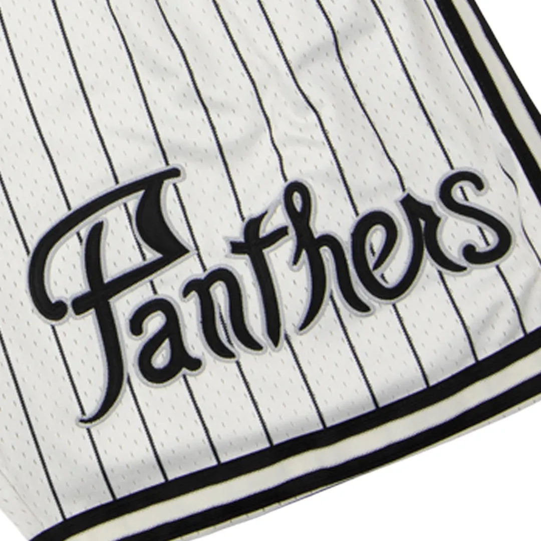 Montreal Black Panthers Vintage Inspired NL Replica Pinstripe Mesh Shorts
