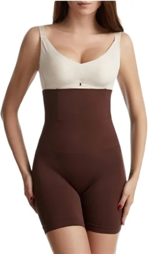 NEW Shapewear for Women Tummy Control, High Waisted Body Shaper Shorts, Waist Trainer Shapewear Butt Lifter (Color : Dark Brown), Sz XL, Fits 31" Waist