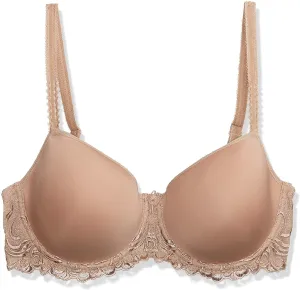 New Wonderbra Women's Underwire Bra with Breathable Spacer Fabric in Toffee, Sz 38D!