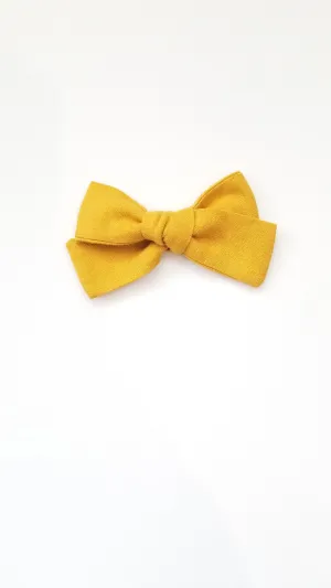 Nyla Knotted Hair Bow - Mustard