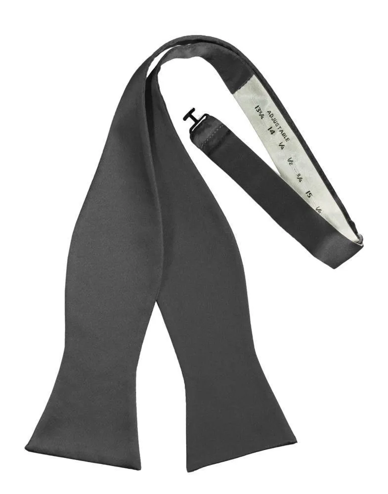 Pewter Luxury Satin Bow Tie