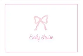 Pink Bow Calling Cards