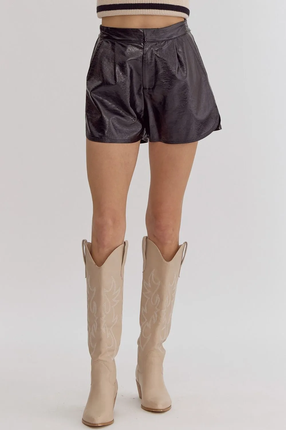 Pleather Shorts {Black}