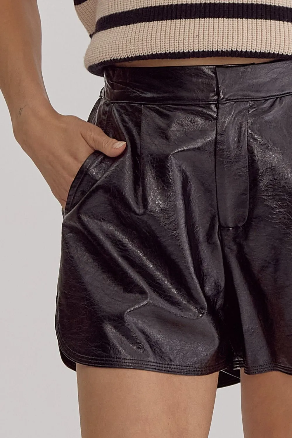 Pleather Shorts {Black}