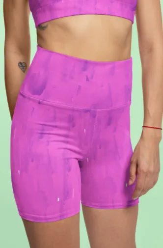 Purple Goo  High-waisted Biker Shorts