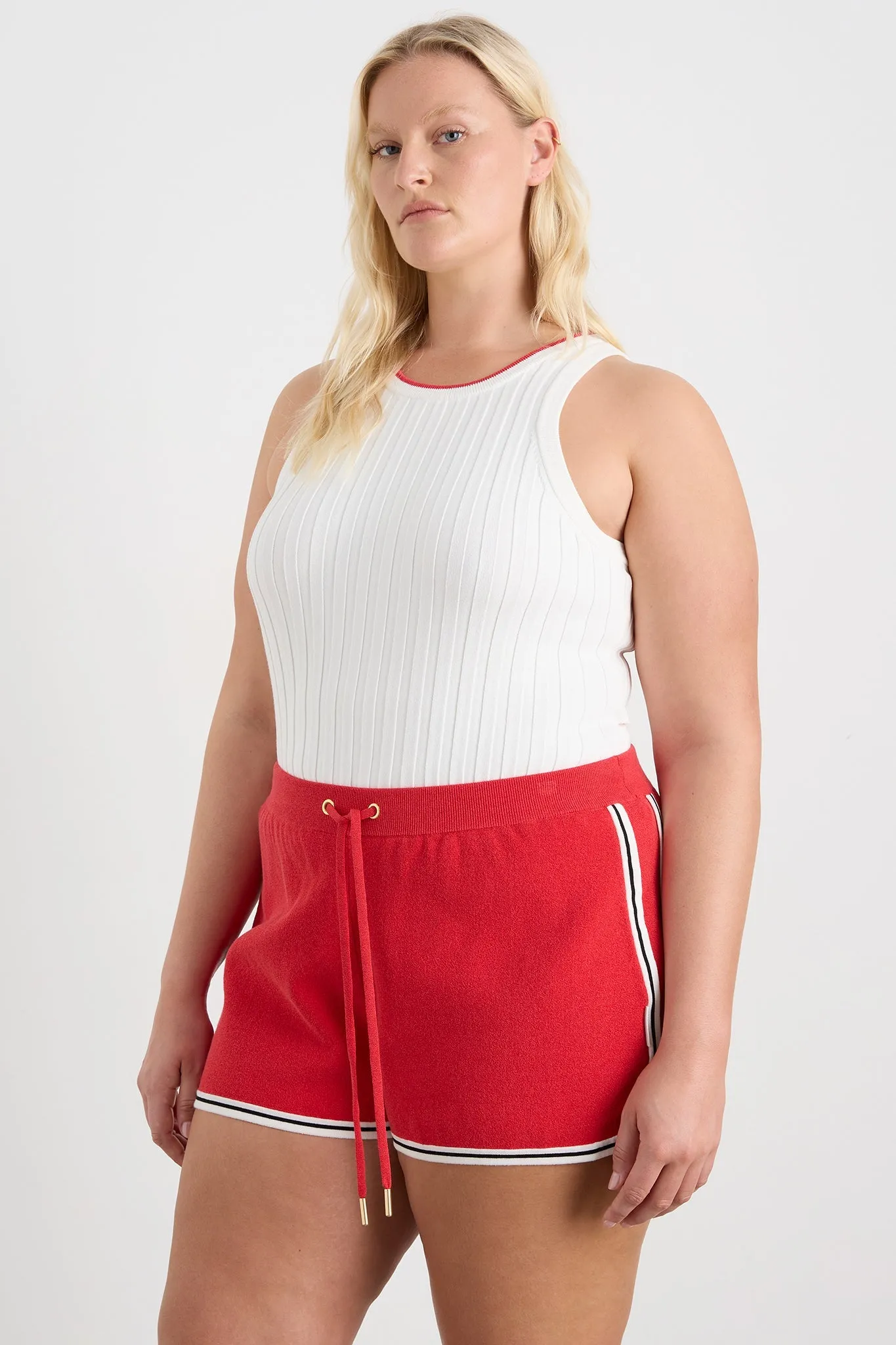 Racer Split Knit Top 107