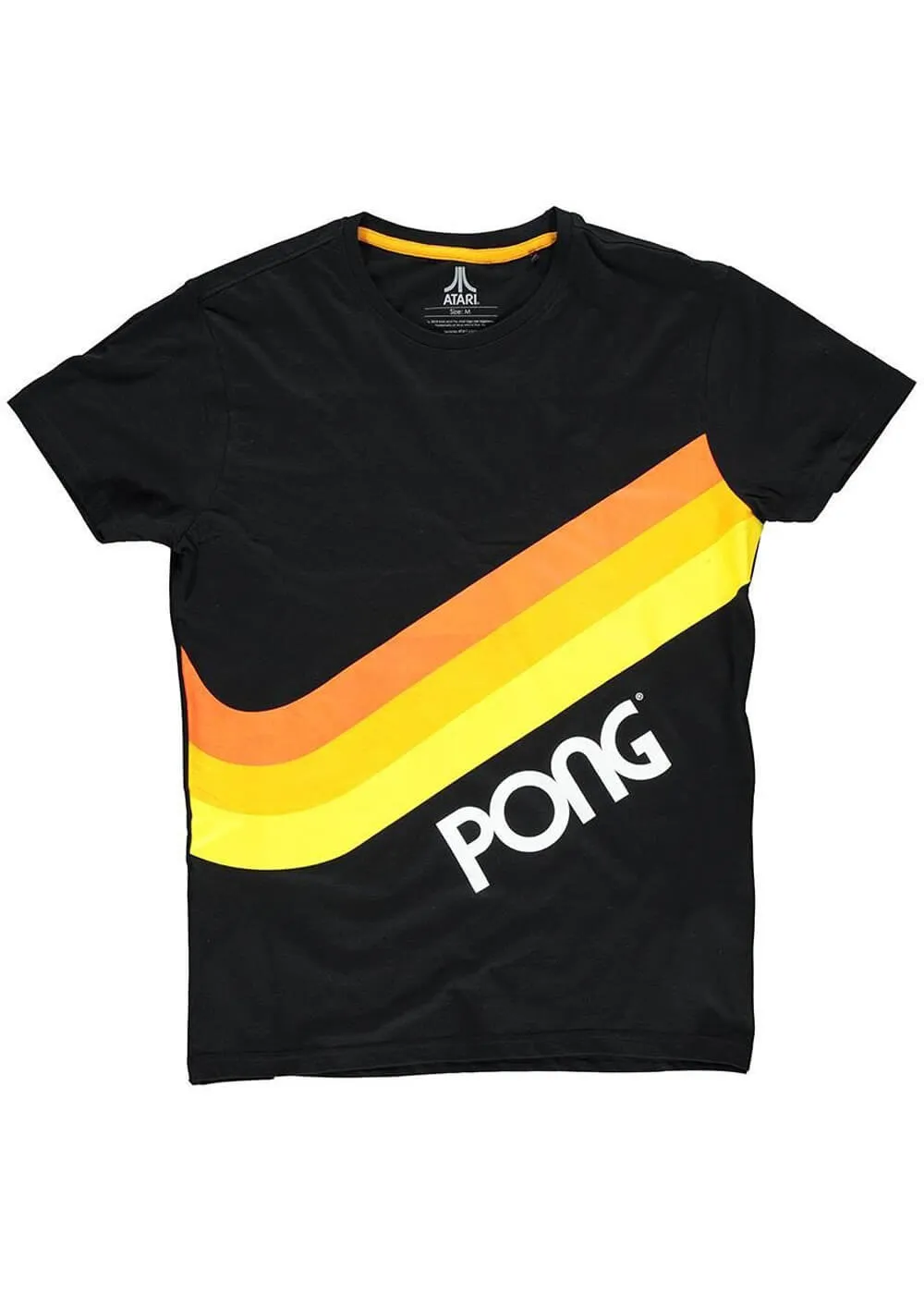 Retro Games Mens Atari Pong Wave T-Shirt Black