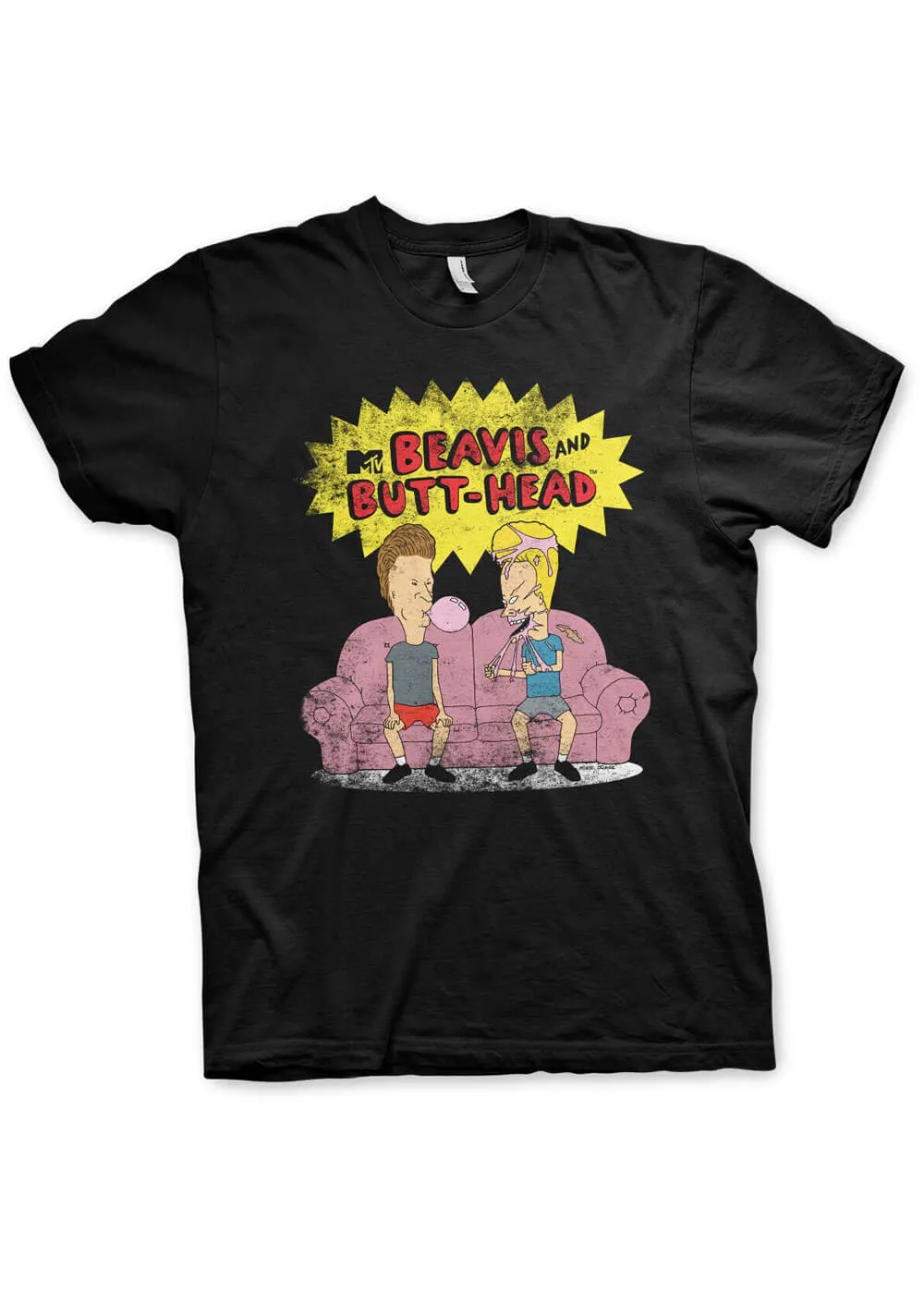 Retro Movies Beavis and Butt-Head T-Shirt Black