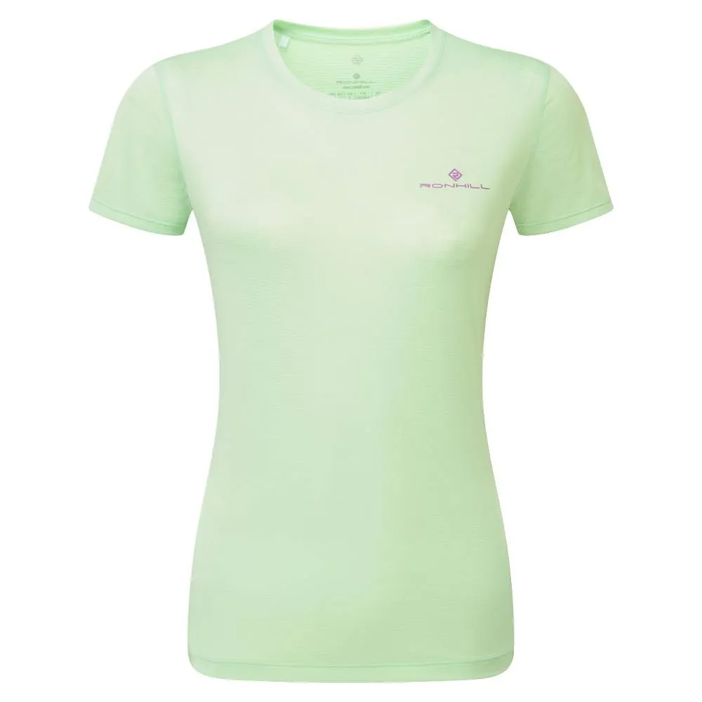 Ronhill Tech Short Sleeve Tee (Womens) - Honeydew/Fuchsia