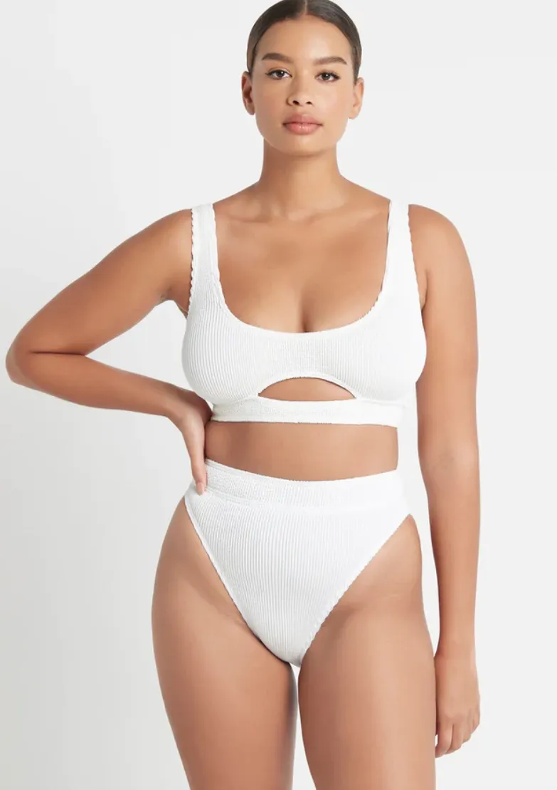 Sasha Crop Optic White
