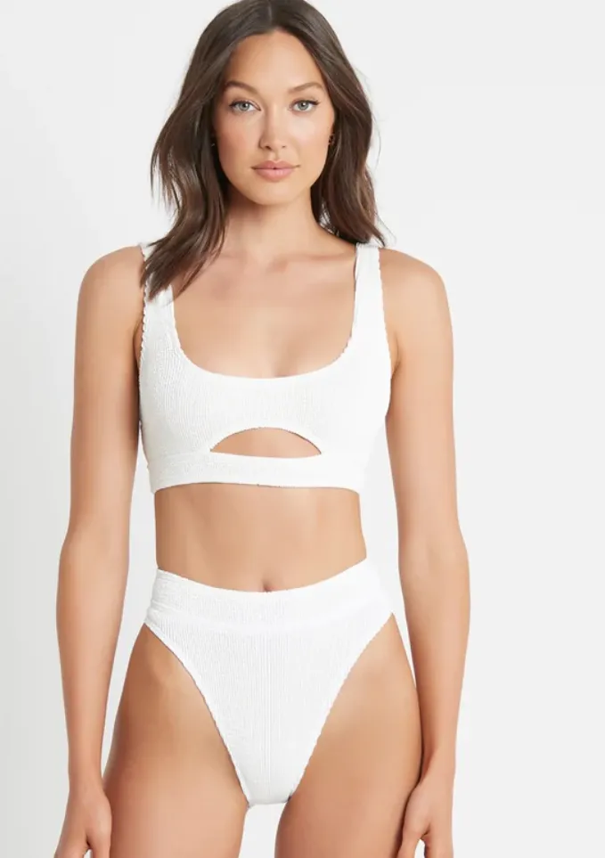Sasha Crop Optic White
