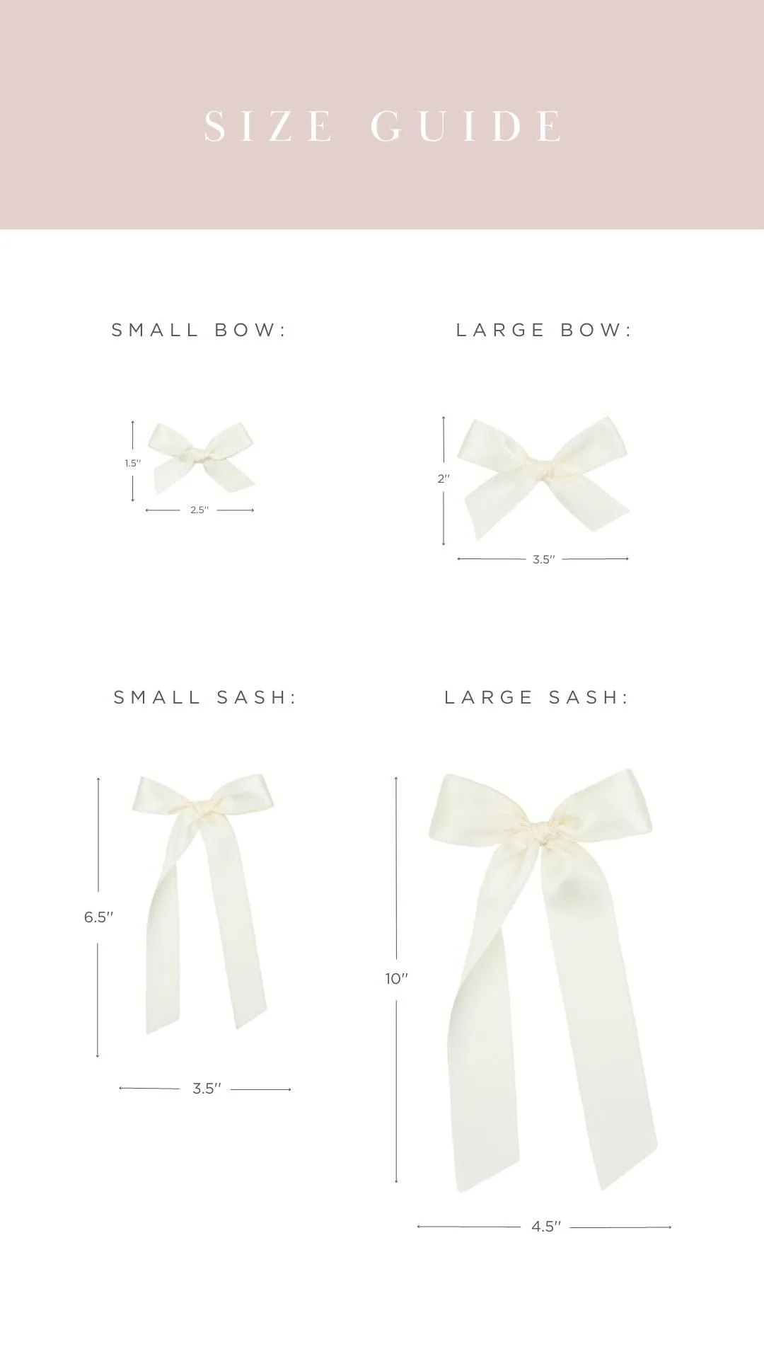 Satin Bow - Baby Pink Sash Clip