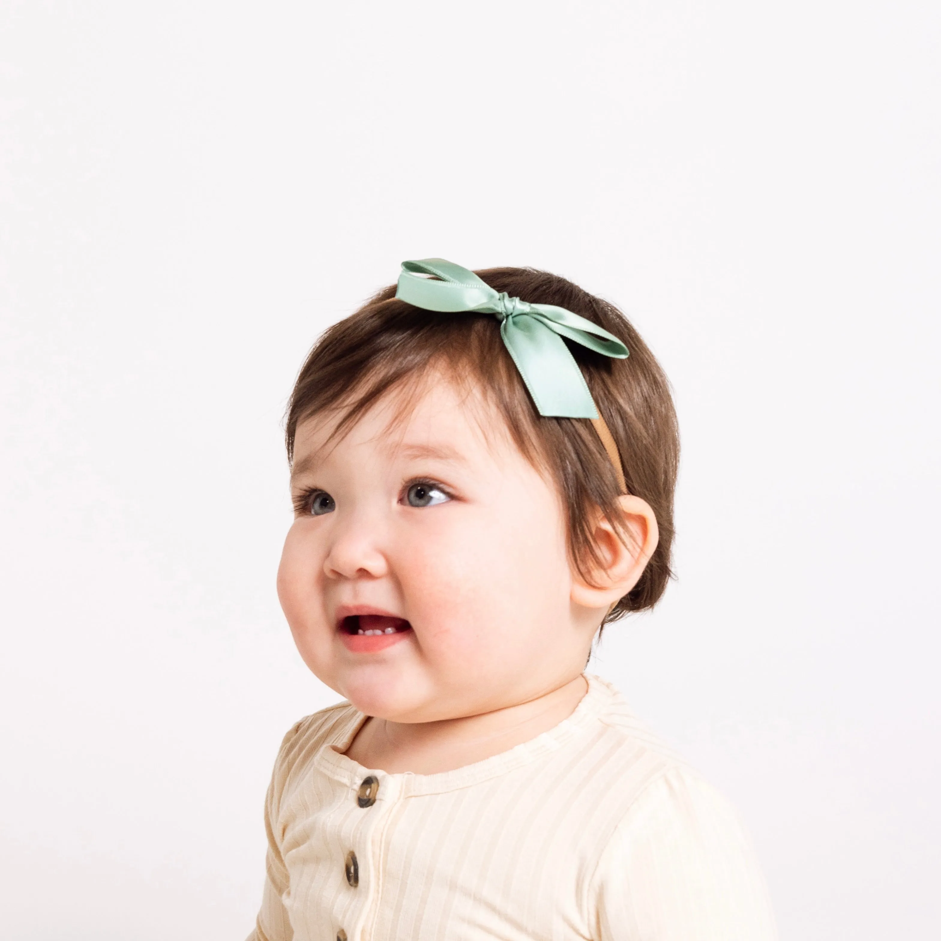 Satin Bow - Sage Headband