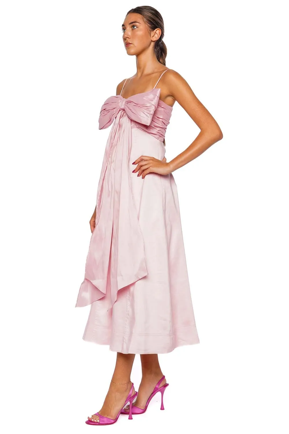 Scarlett Bow Embellished Midi Dress