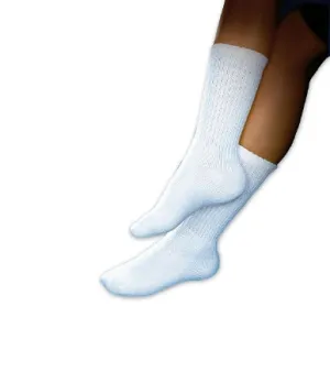 SensiFoot 8-15 mmHg Unisex Crew Length Diabetic Mild Support, Medium, Black