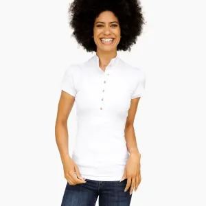 Short Sleeve Gianna Shirt - Arctic White