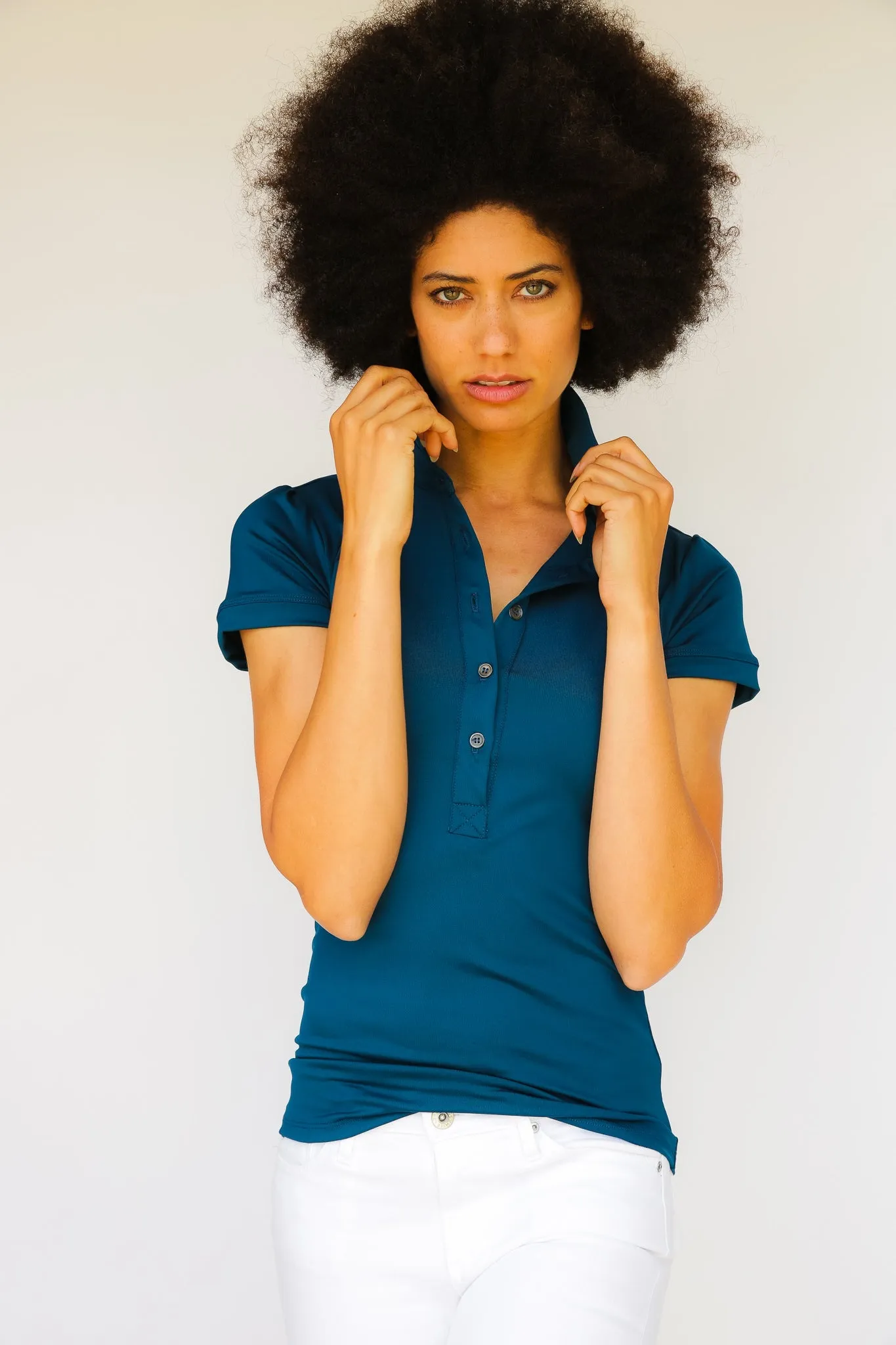Short Sleeve Katherine Shirt - Moroccan Blue