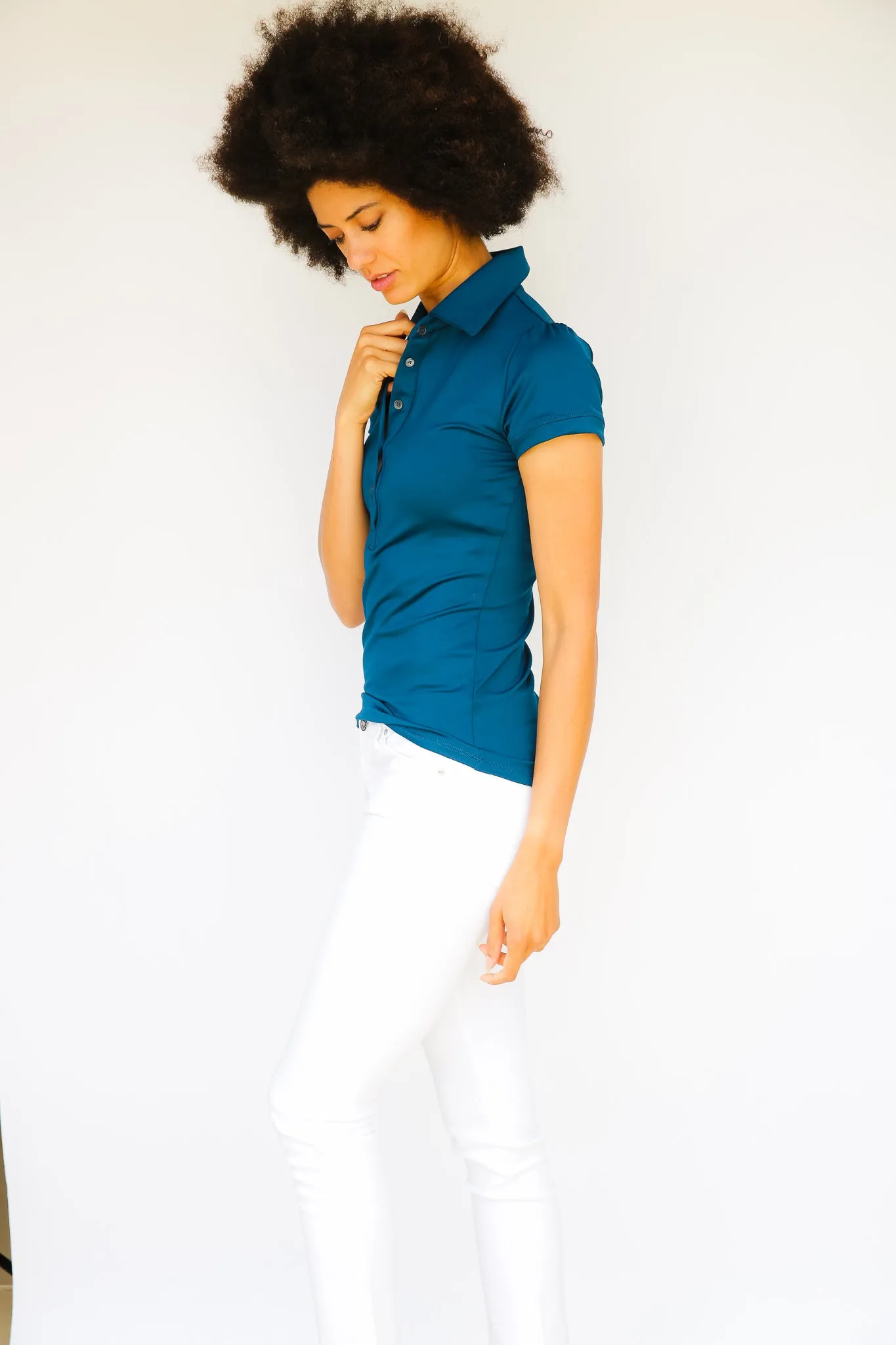 Short Sleeve Katherine Shirt - Moroccan Blue