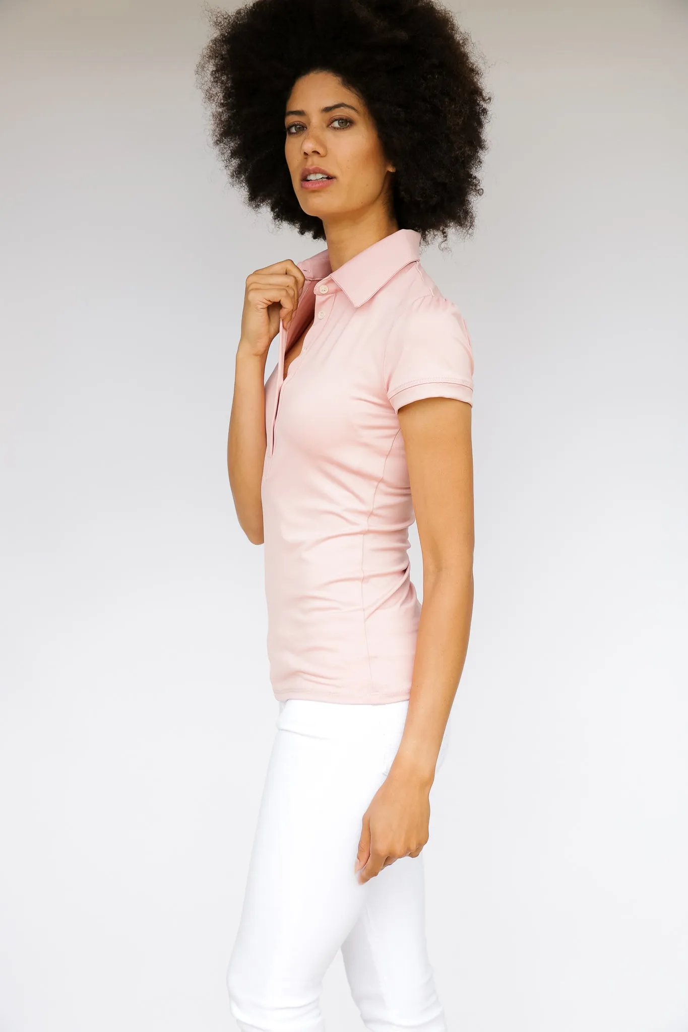 Short Sleeve Katherine Shirt - Soft Rose