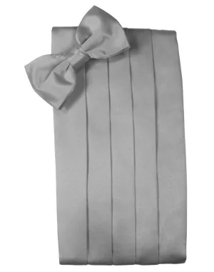 Silver Luxury Kids Satin Cummerbund