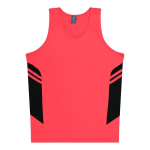 TASMAN KIDS SINGLETS - NEON PINK/BLACK