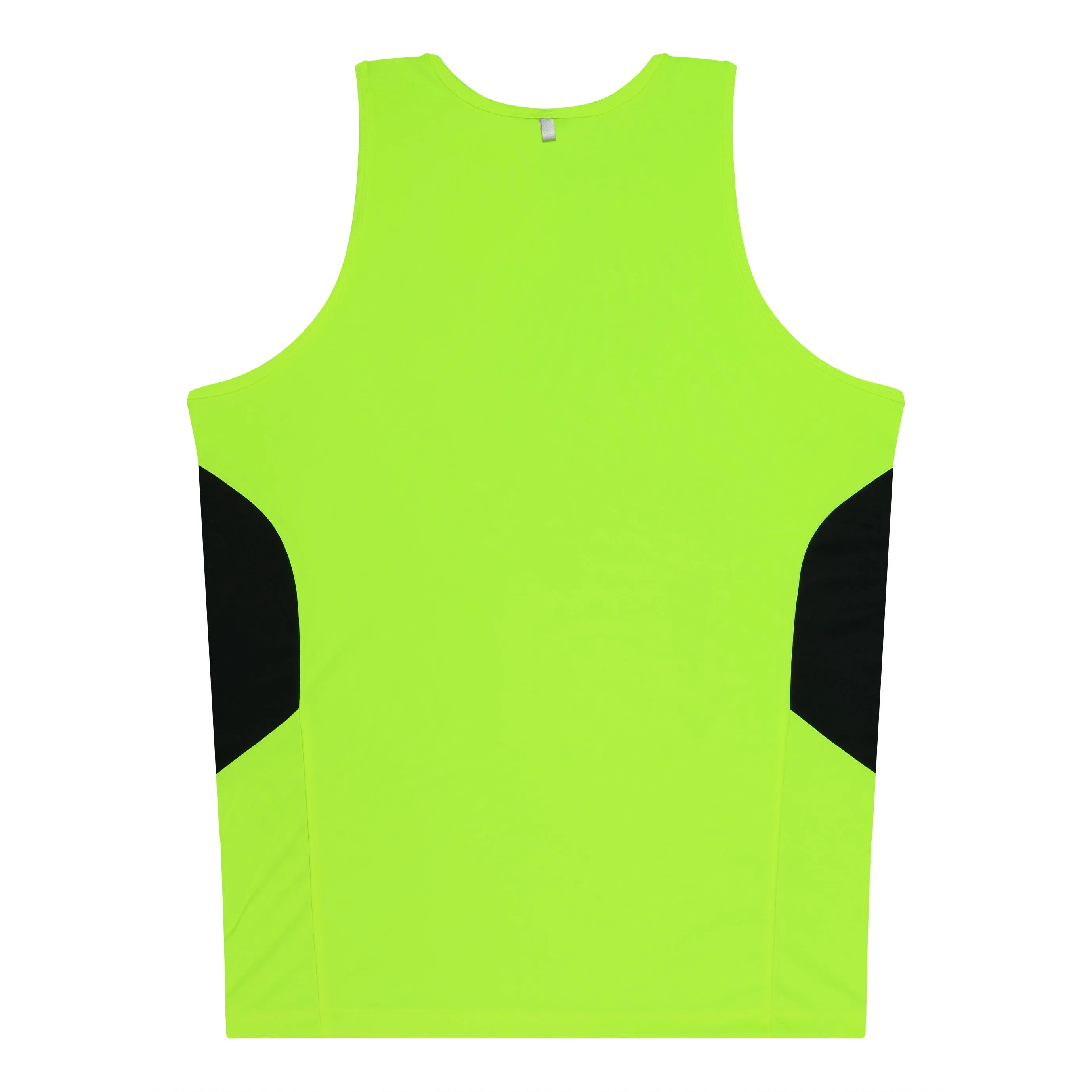 TASMAN KIDS SINGLETS - NEON YELLOW/BLACK