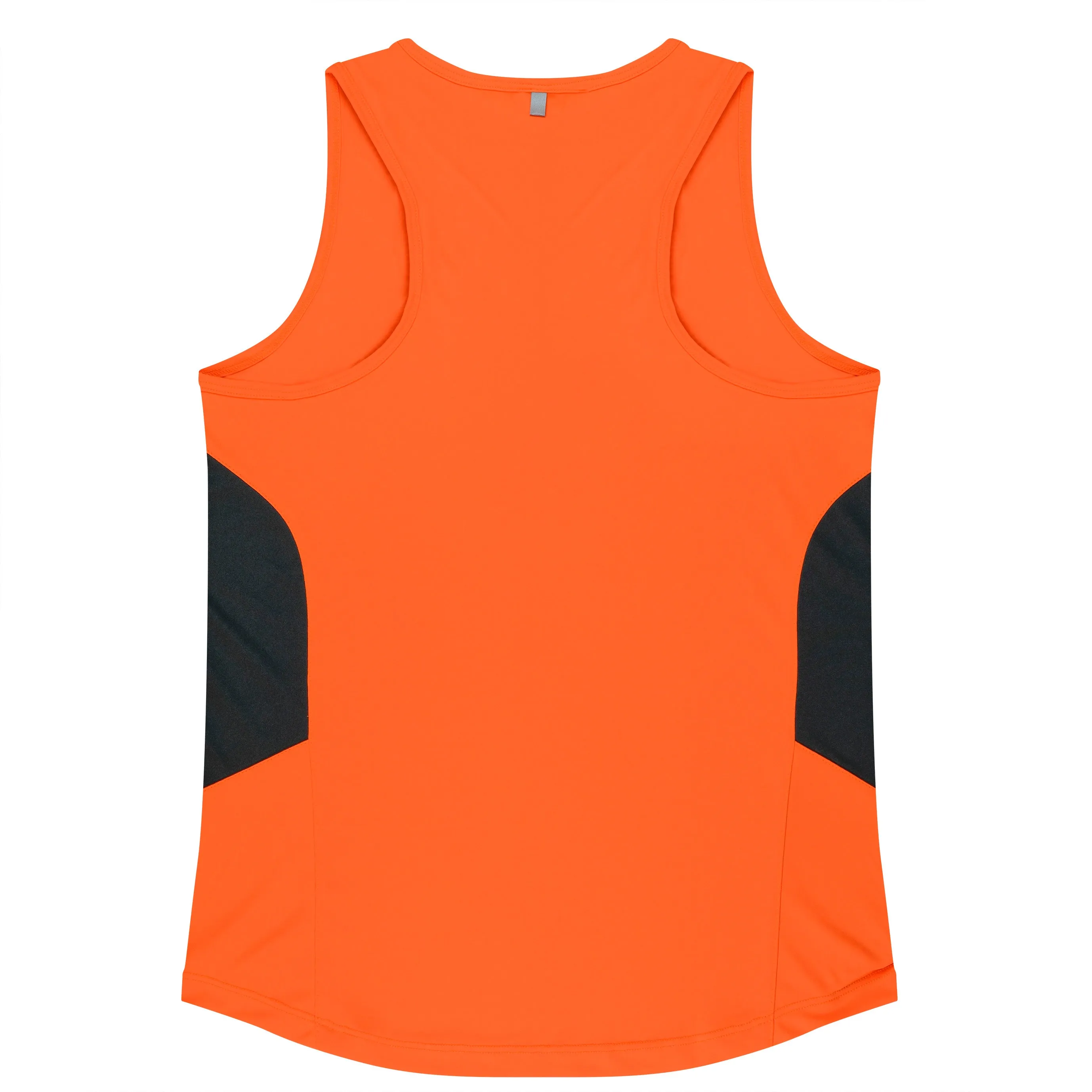 TASMAN LADY SINGLETS - NEON ORANGE/SLATE