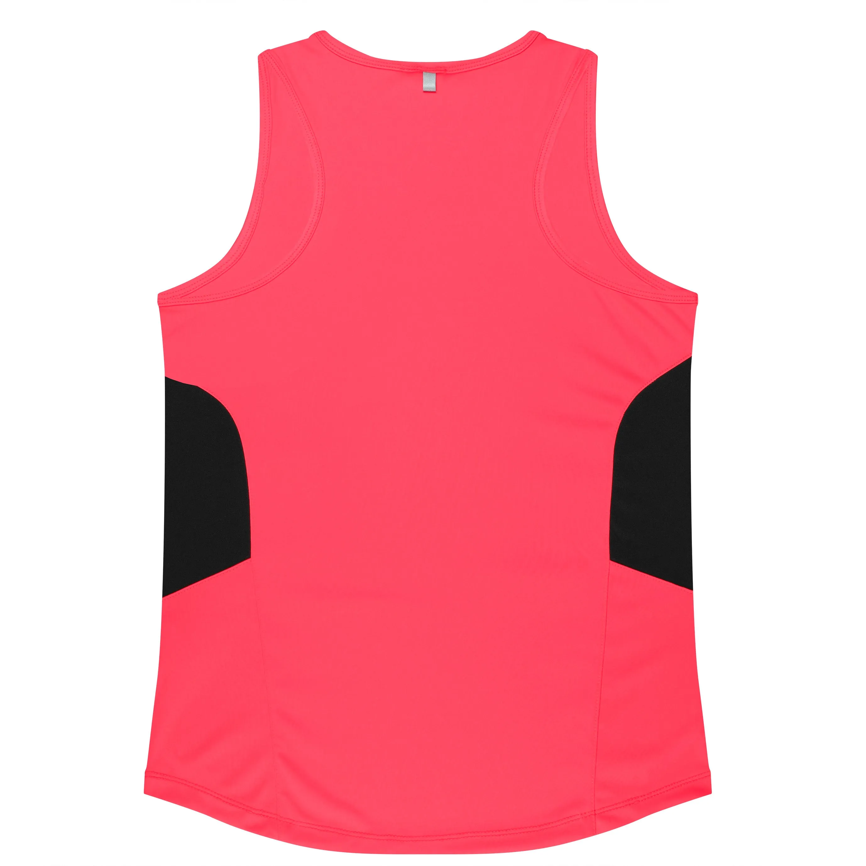 TASMAN LADY SINGLETS - NEON PINK/BLACK