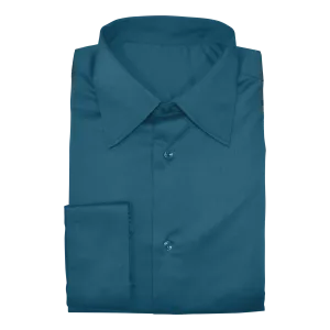 Teal Green Stretch Cotton Custom Shirt