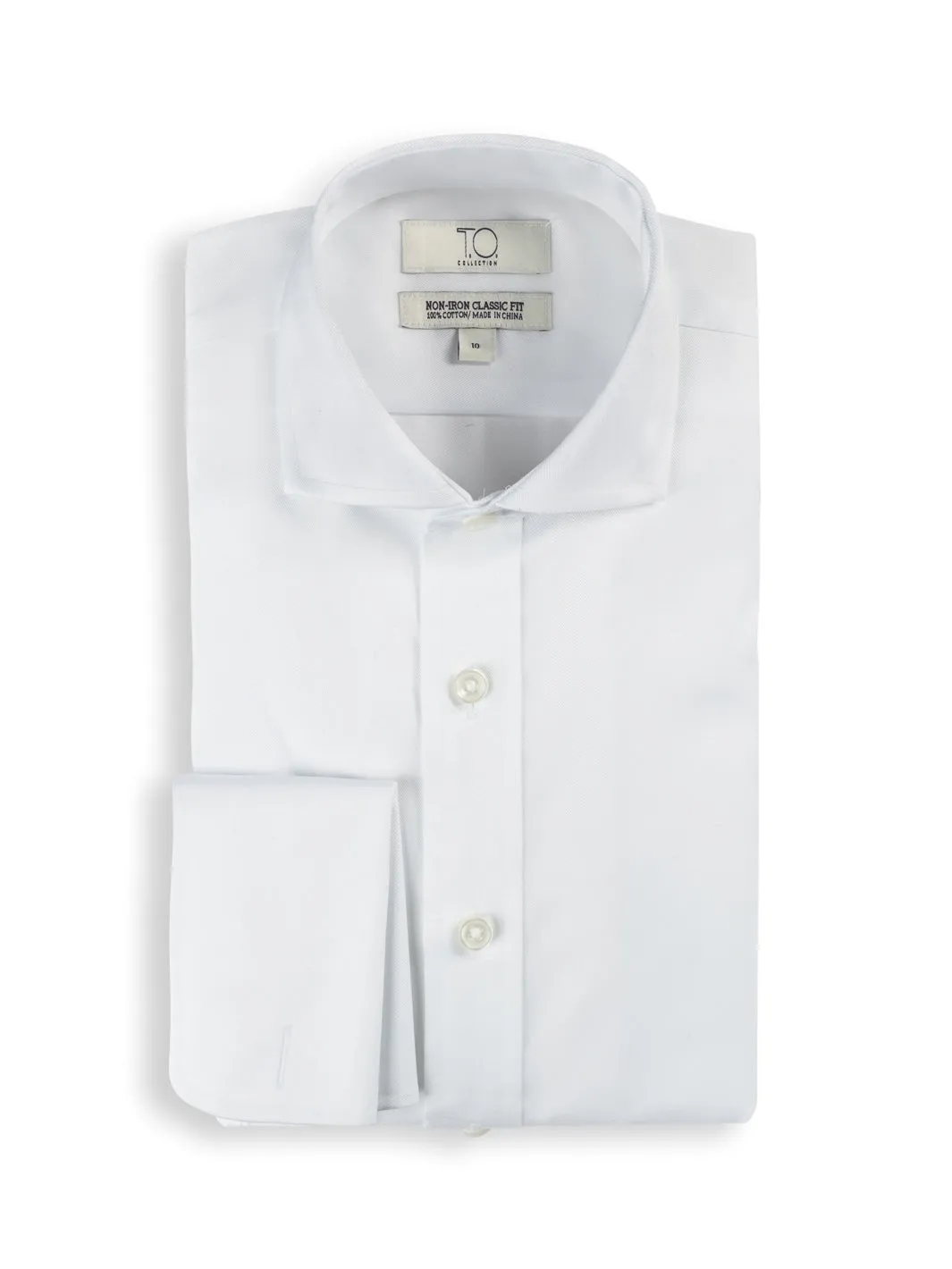 T.O. Collection Purple Label Boys 100% Non-Iron Cotton Dress Shirt - Short Sleeve