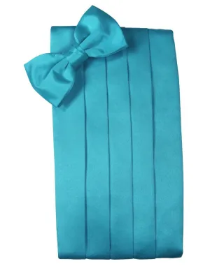 Turquoise Luxury Satin Cummerbund