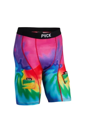 Women's Compression Pelvic Protector Short - Tie Dye